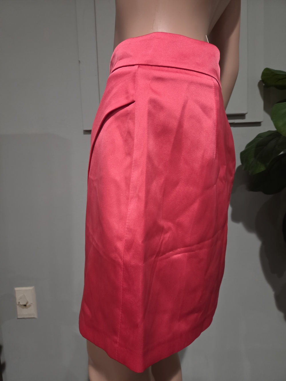 Zara NWT Coral Pink Satin Fold Over Style Mini Skirt Size S - Picture 16 of 16